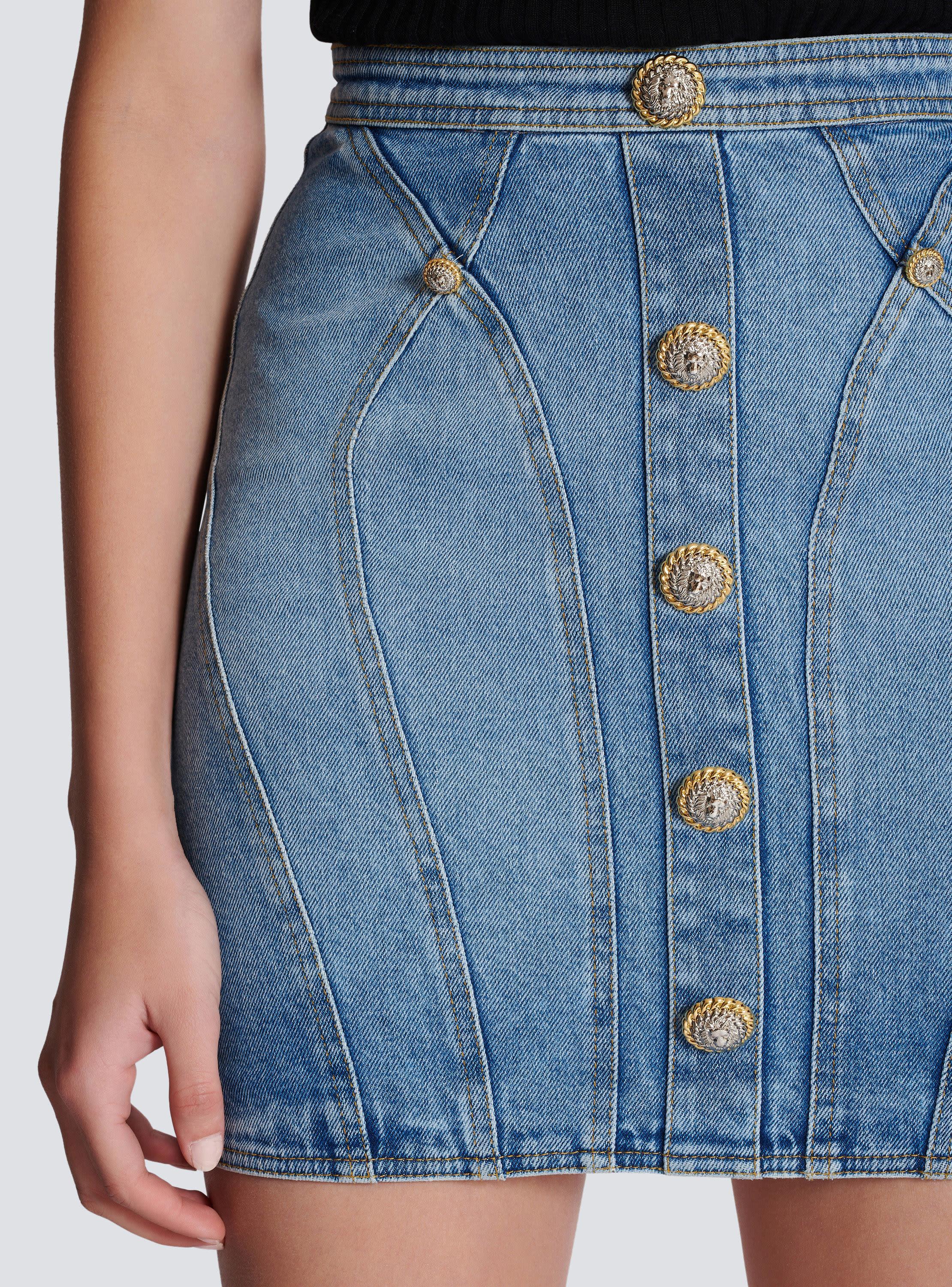 Buttoned denim skirt Product Image