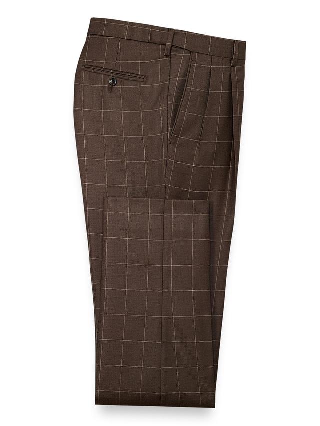 Classic Fit Essential Wool Pleated Suit Pants Product Image