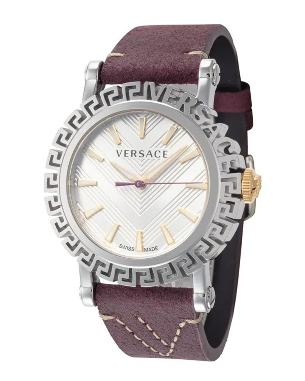 VERSACE Men's Greca Glam Watch In Brown Product Image