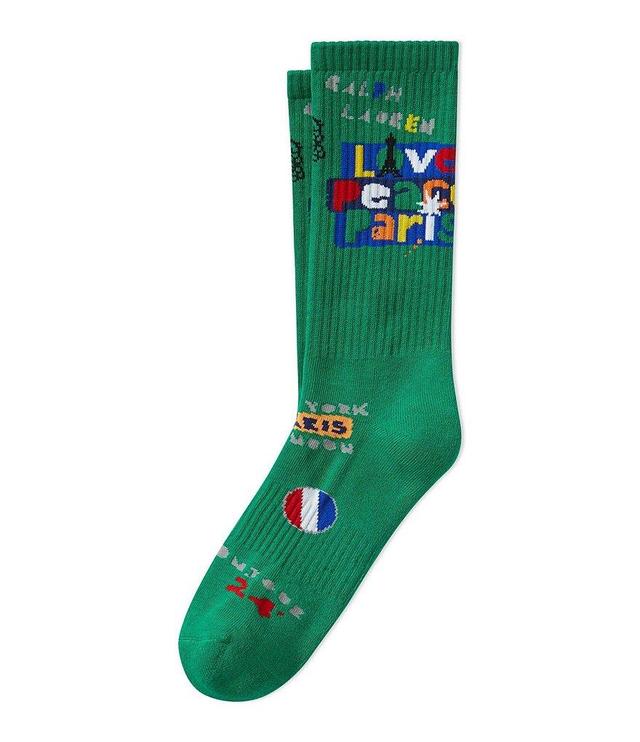 Polo Ralph Lauren Love Peace Paris Crew Socks Product Image