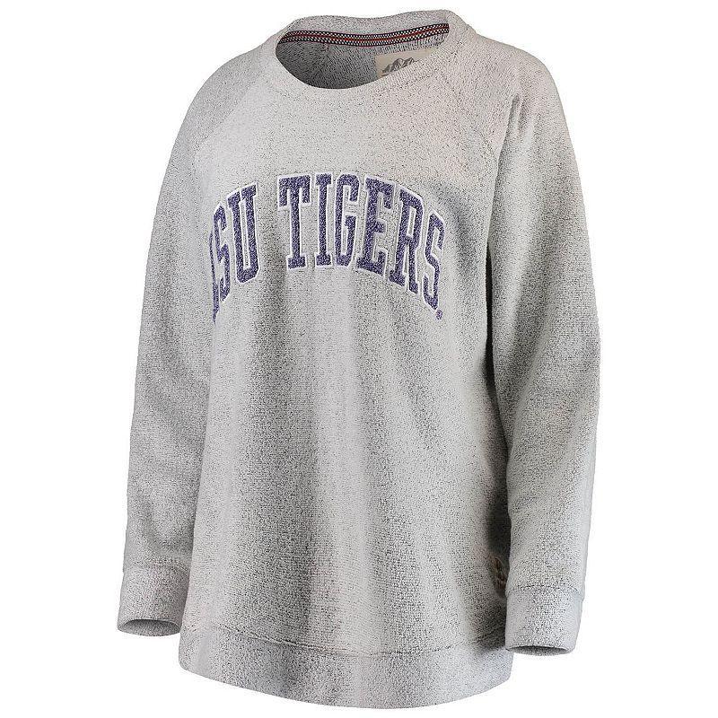 Womens Pressbox Gray LSU Tigers Helena Comfy Sweatshirt Product Image