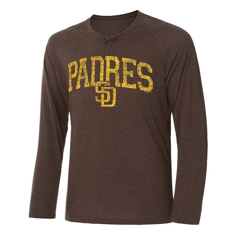 Mens Concepts Sport San Diego Padres Inertia Raglan Long Sleeve Henley T-Shirt Product Image