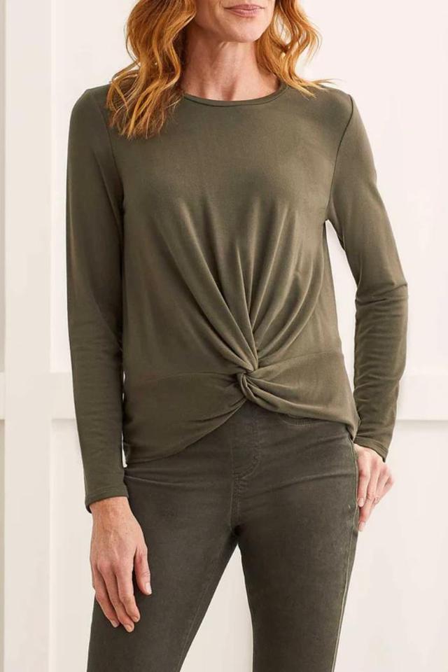 Crew Neck Top w/Faux Knot Detail Product Image