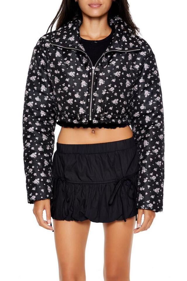 Floral Print Puffer Jacket | Forever 21 Product Image