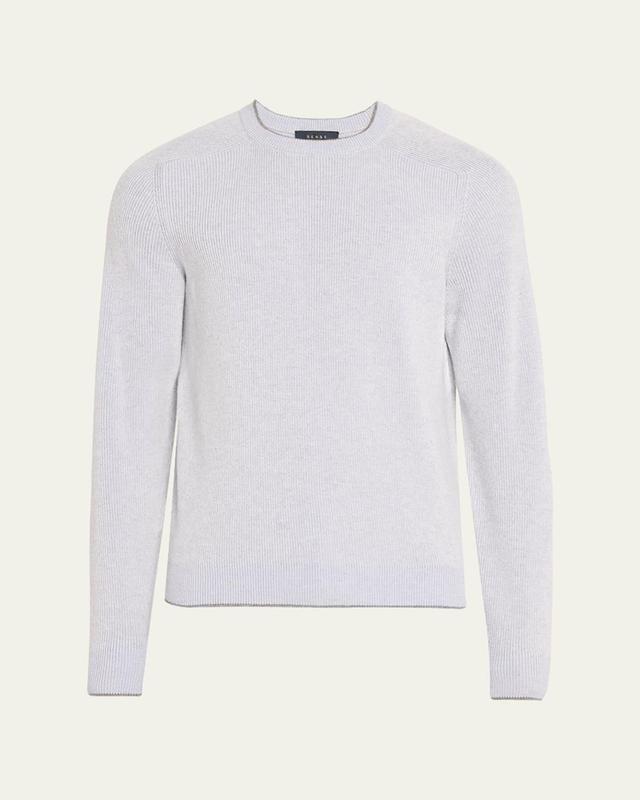 Mens Vanise Dinghy Cashmere-Cotton Ribbed Crewneck Sweater Product Image