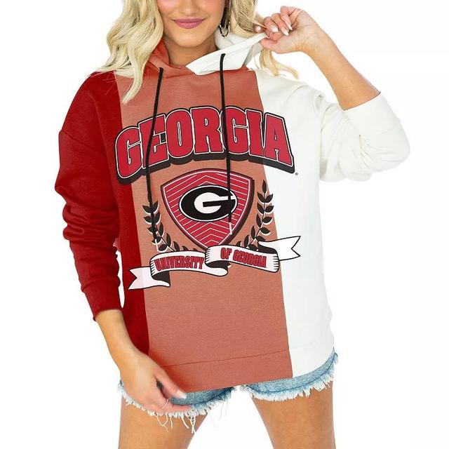 Womens Gameday Couture Red Georgia Bulldogs Hall of Fame Colorblock Pullover Hoodie Product Image