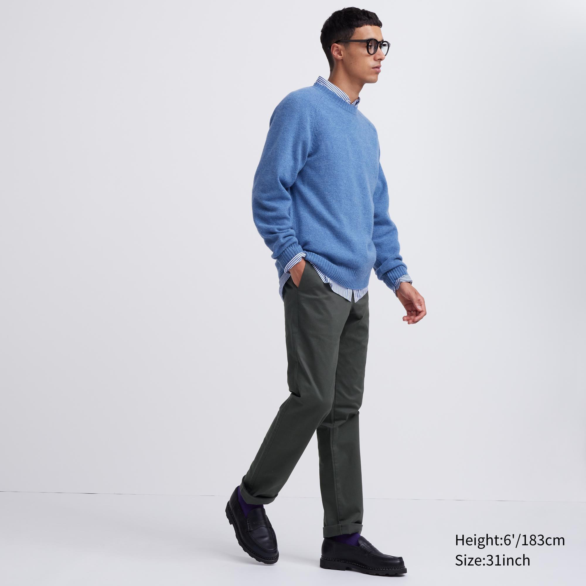 Mens Slim Chino Pants Olive 29 inch UNIQLO US Product Image