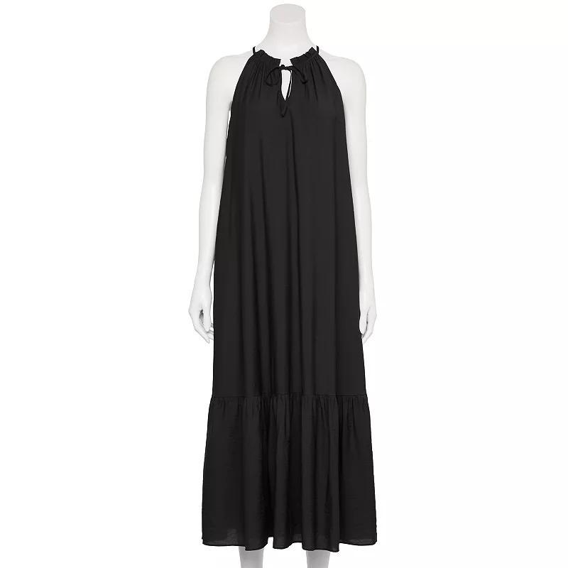 Petite Nine West Tiered Peasant Maxi Dress, Womens Product Image