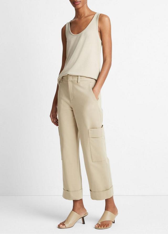 Cotton Cropped Utility Pant Product Image