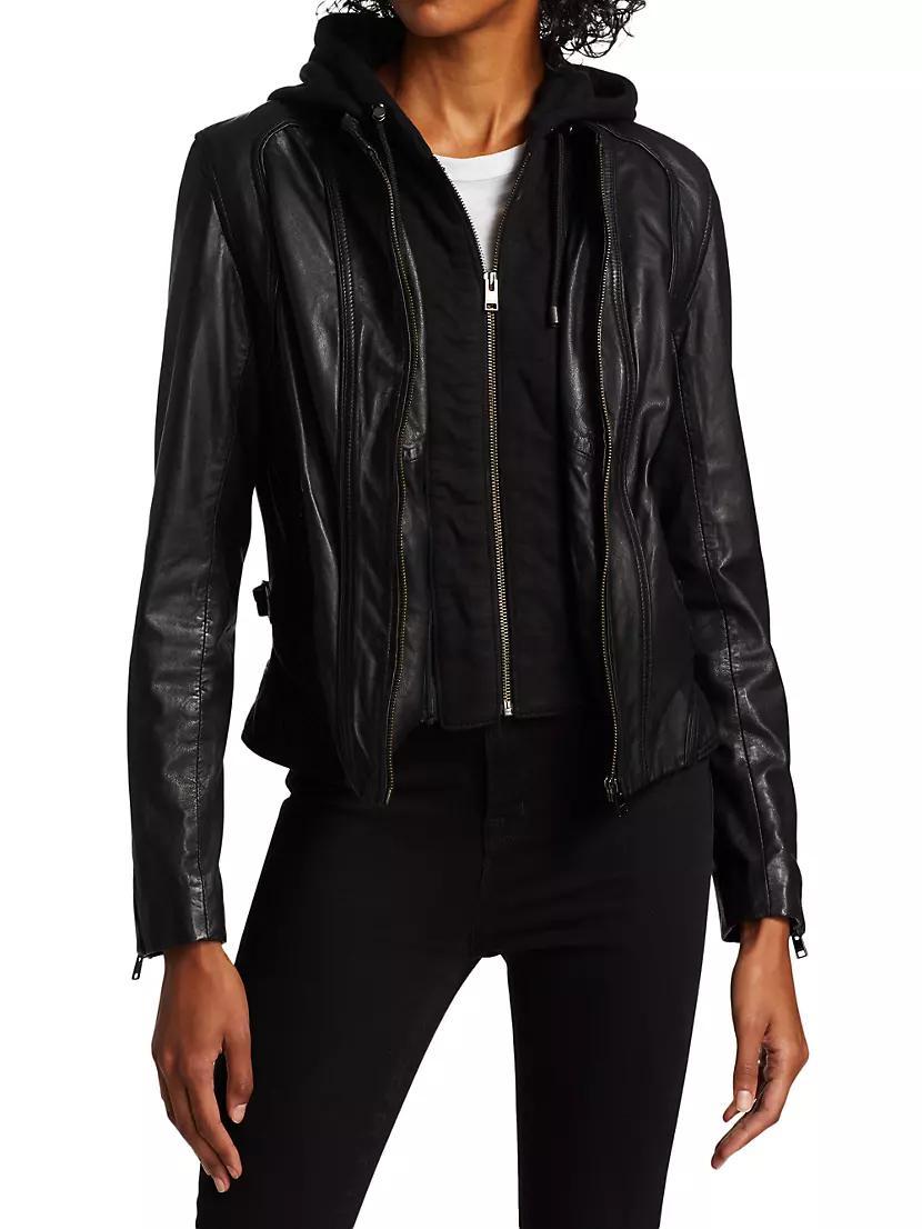 Arlette Leather Biker Jacket Product Image