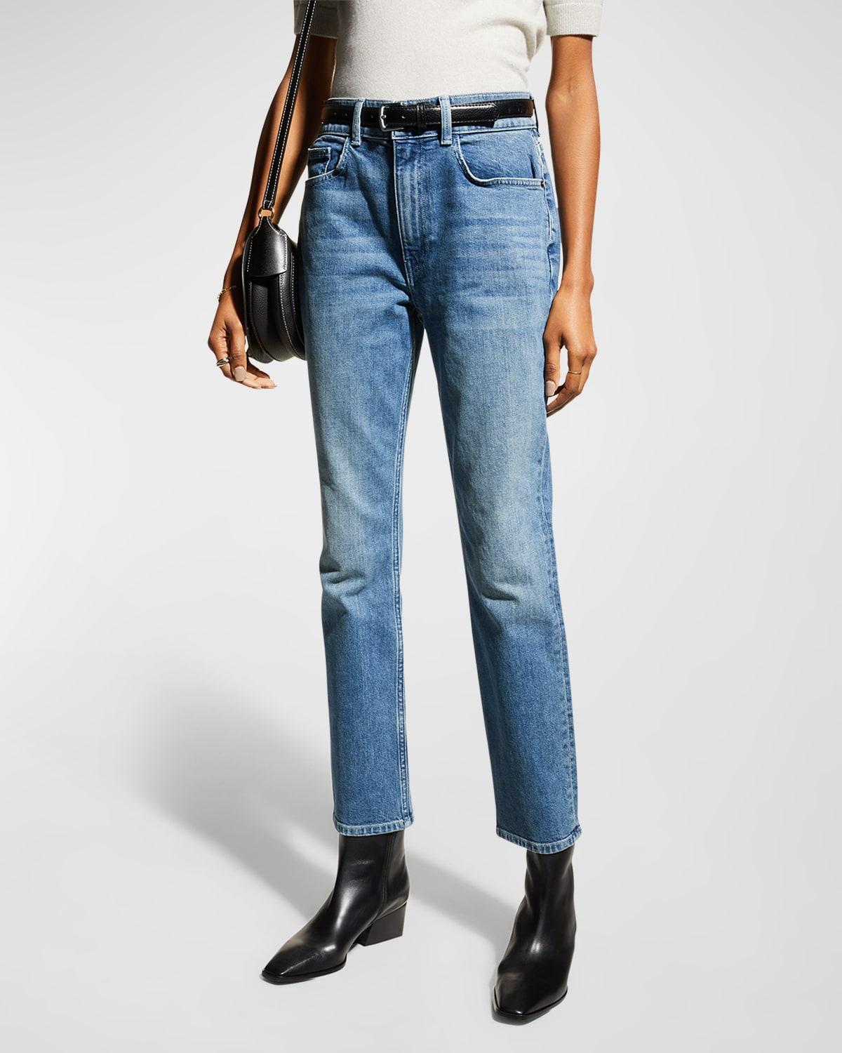 Lafayette 148 New York Reeve High Waist Straight Ankle Jeans Product Image