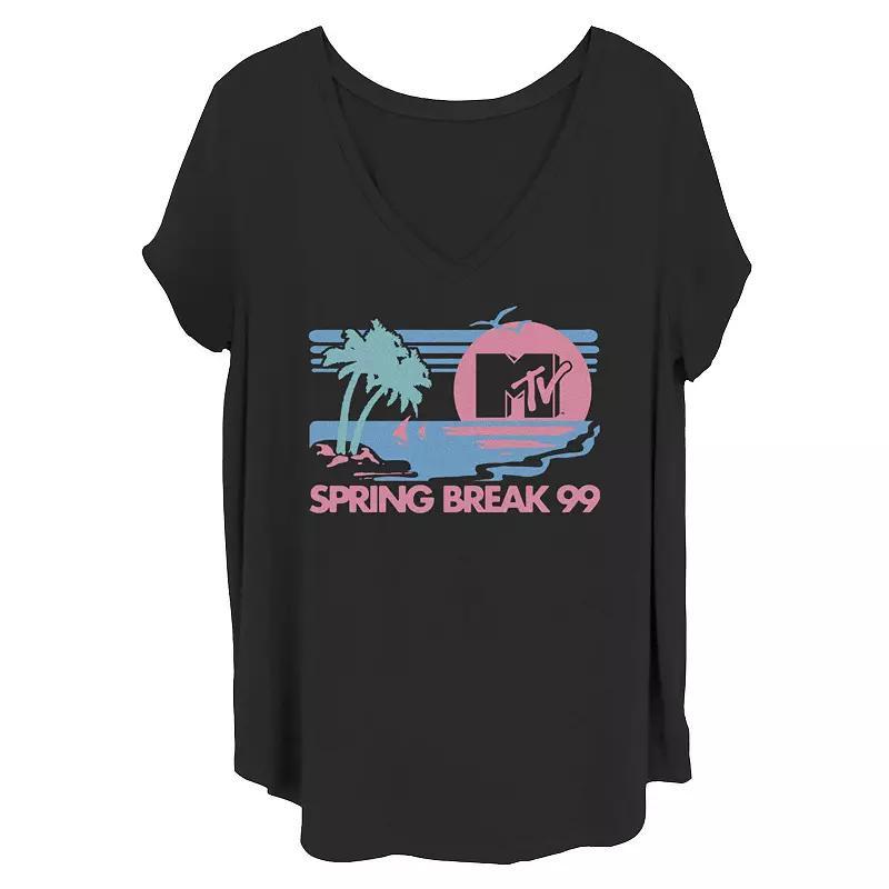 Juniors Plus Size MTV Beach Spring Break Logo Tee, Girls Product Image