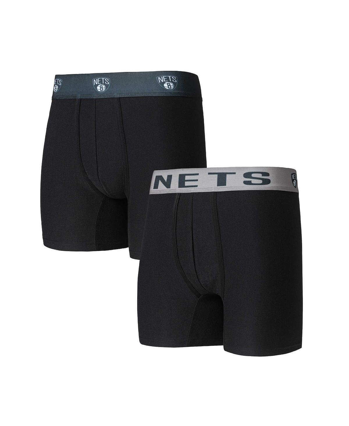 Mens Concepts Sport Black Brooklyn Nets Breakthrough 2-Pack Boxer Briefs Product Image