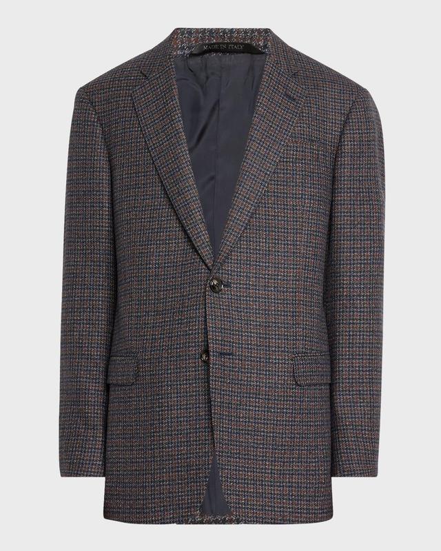 Mens Check Wool & Cashmere Jacket Product Image