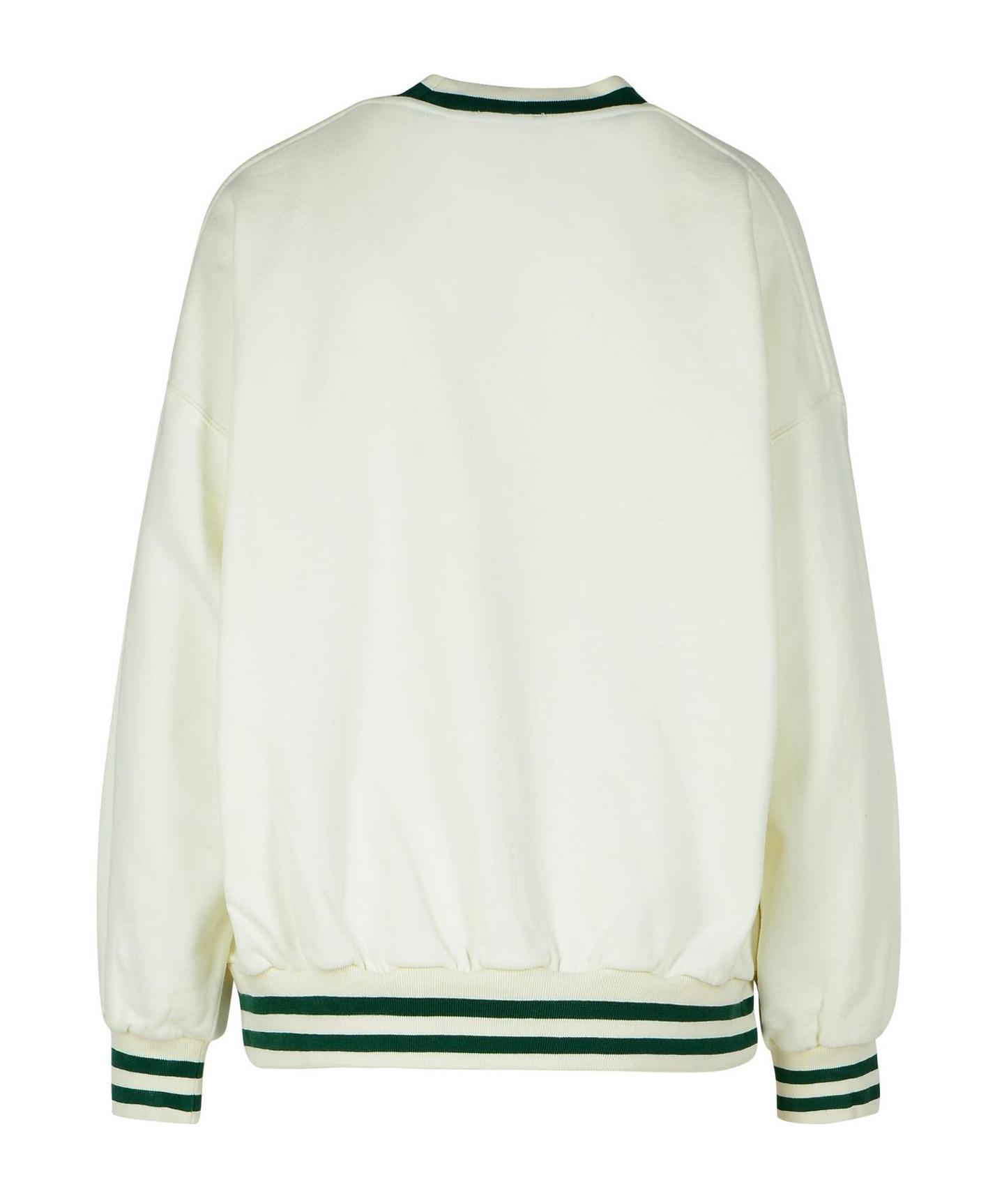 POLO RALPH LAUREN Striped Long-sleeved Hoodie In White Product Image