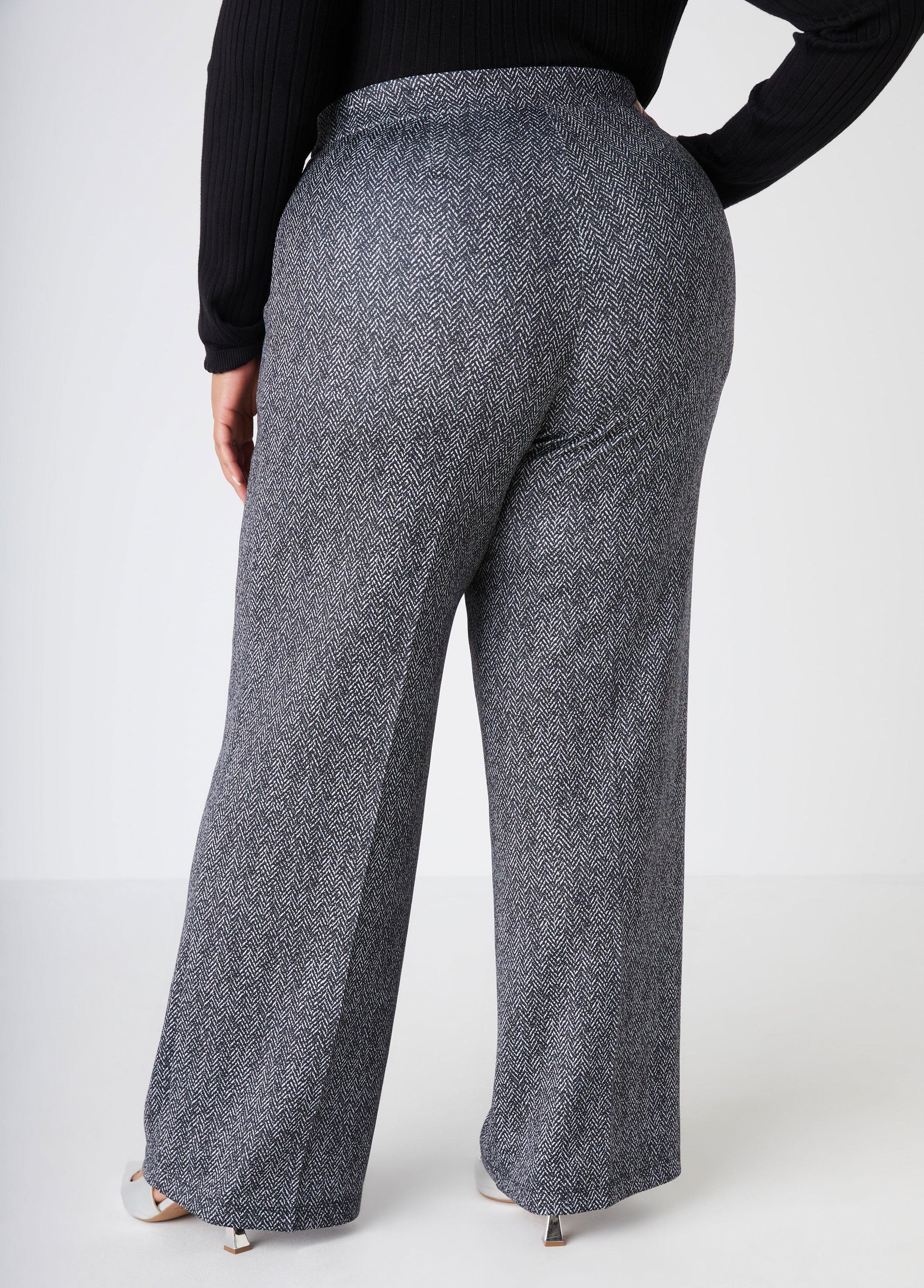 Herringbone Wide Leg Pants Product Image