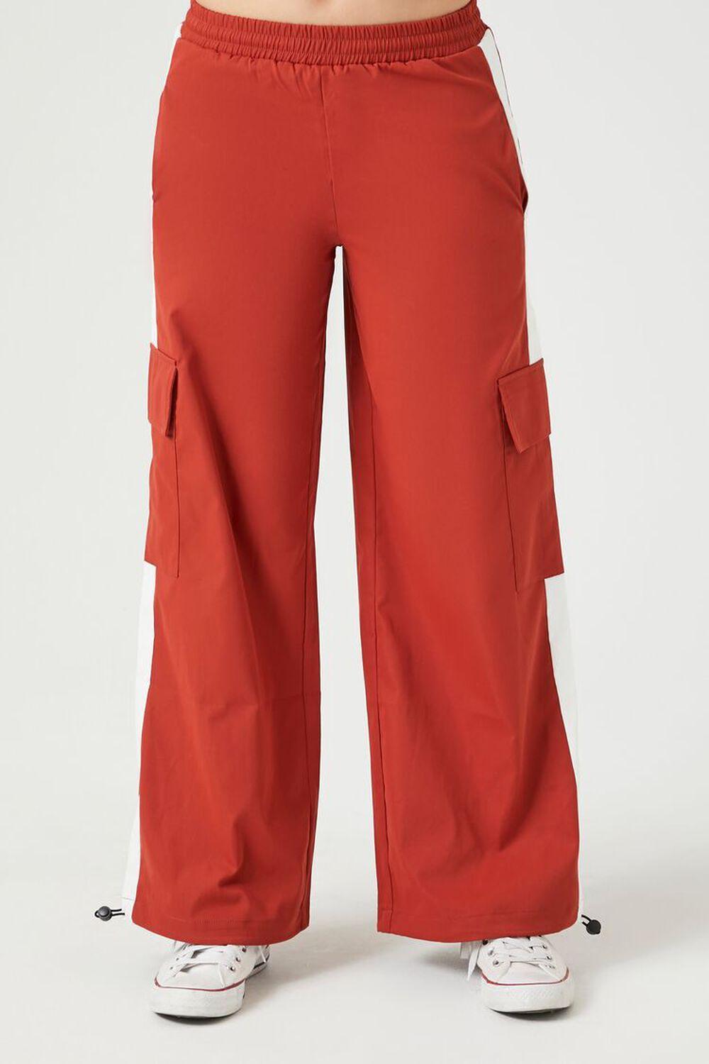 Twill Side-Striped Cargo Pants | Forever 21 Product Image