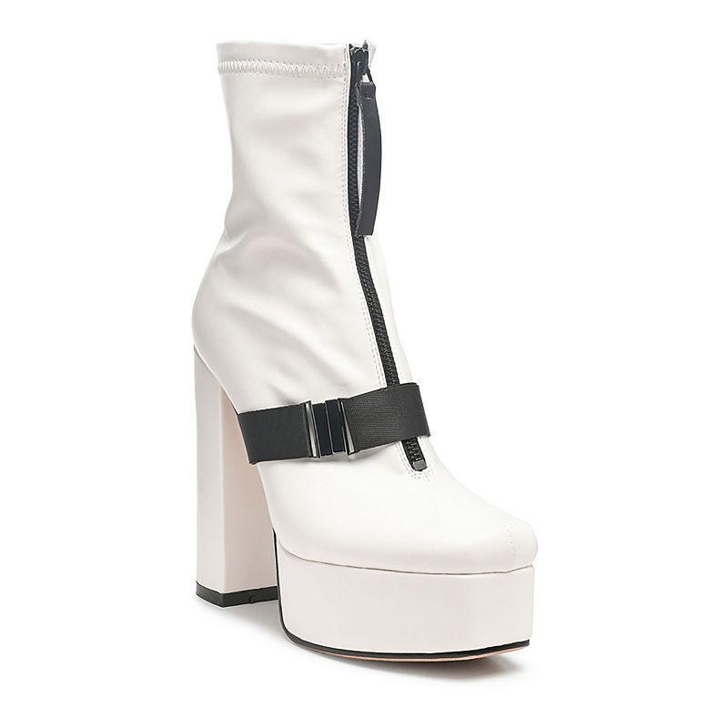 London Rag Boomer Womens Block Heel Ankle Boots Product Image