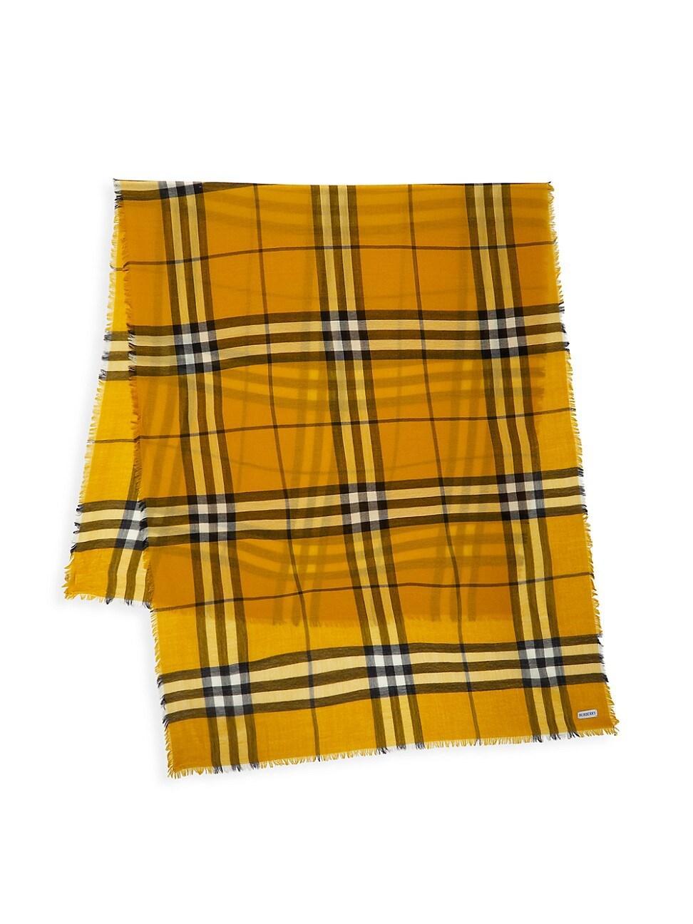 Mens Giant Check Wool Scarf Product Image