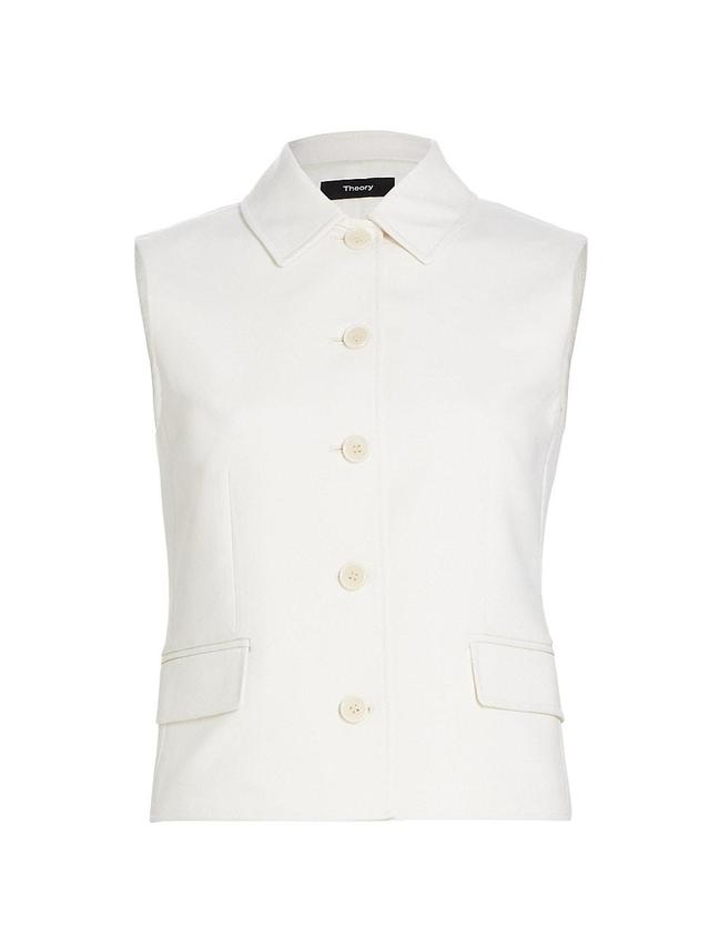 Womens Tailored Wool-Blend Vest Product Image