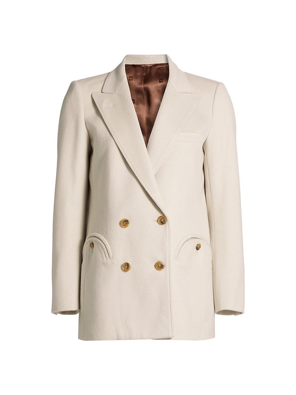 Womens Everyday Virgin Wool Double-Breasted Blazer Product Image