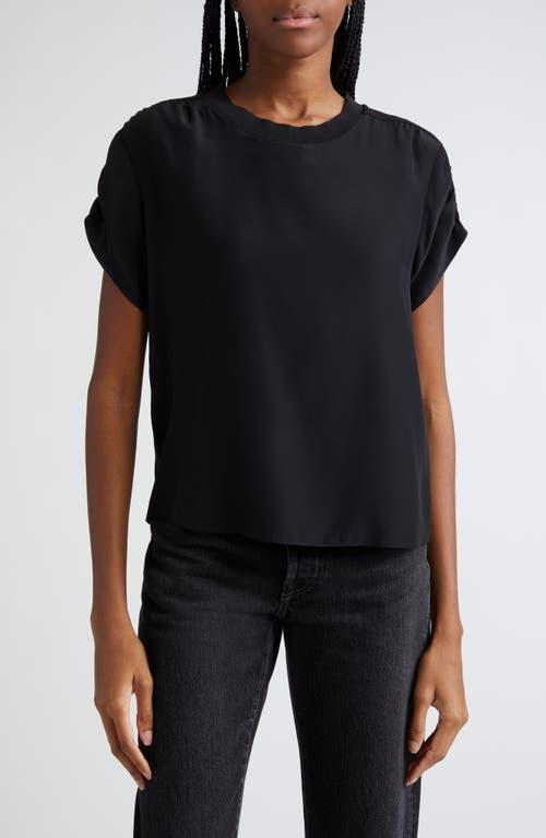 Cinq  Sept Lorainne Ruched Dolman Sleeve Silk Top Product Image