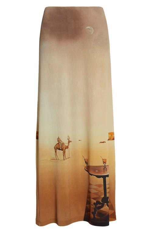 Rabanne Table Print Knit Maxi Skirt Product Image