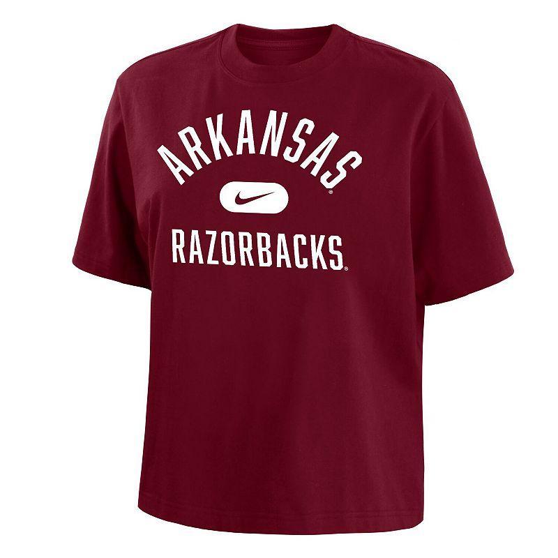 Womens Nike Cardinal Arkansas Razorbacks Clean Team Boxy T-Shirt Product Image