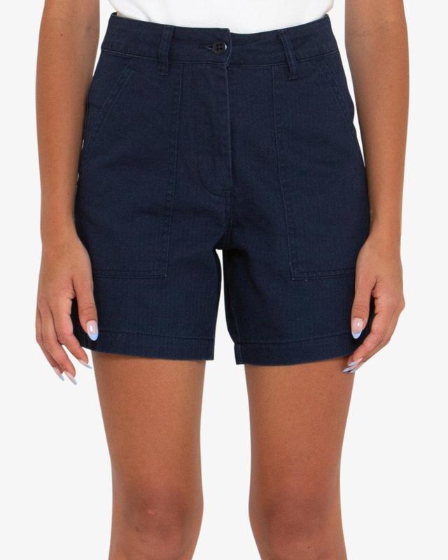 Mona Herringbone Short - Navy Product Image