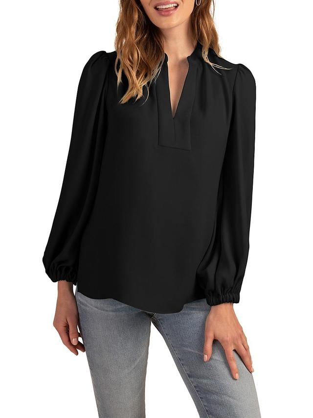 Womens Tanvi Split-Neck Blouse Product Image