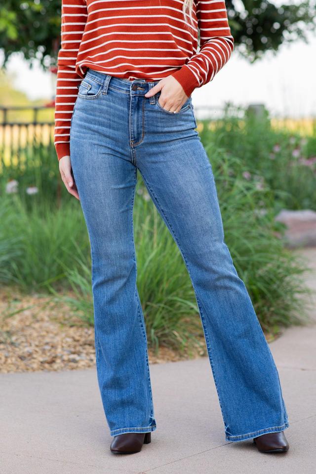 Judy Blue Country Roots Flare Jeans Product Image