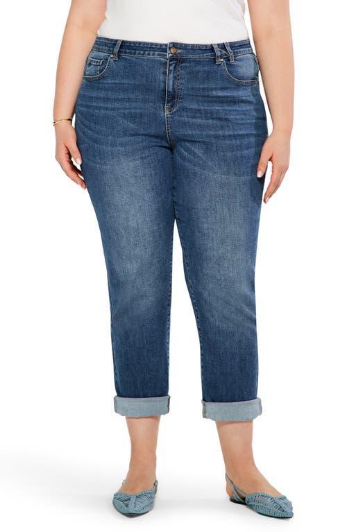 NIC+ZOE Cuff Straight Leg Girlfriend Jeans Product Image