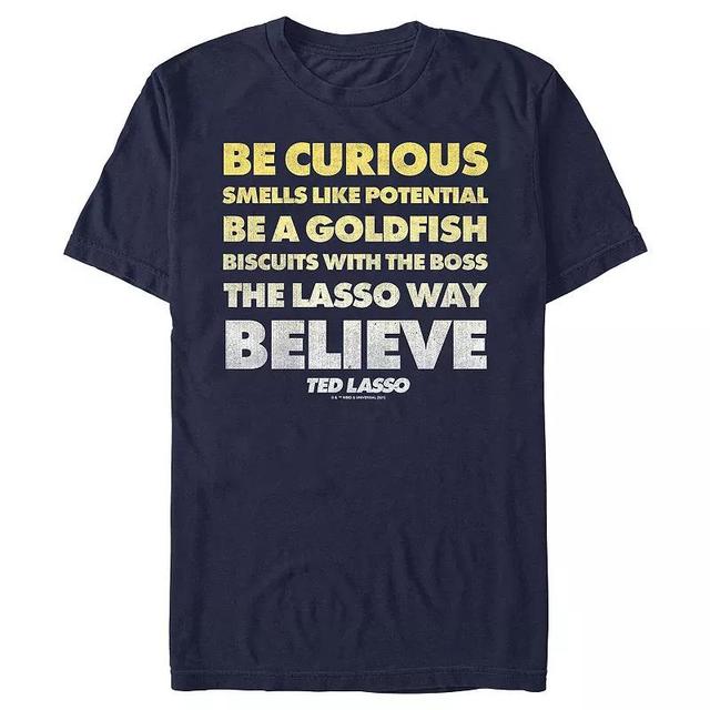 Mens Ted Lasso Quote Stack Graphic Tee Blue Product Image