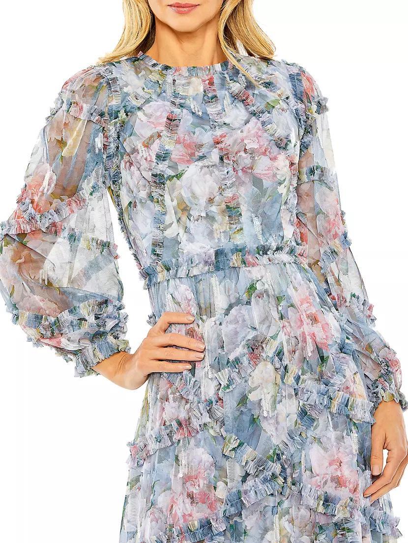 Floral Chiffon Tiered Maxi Dress Product Image