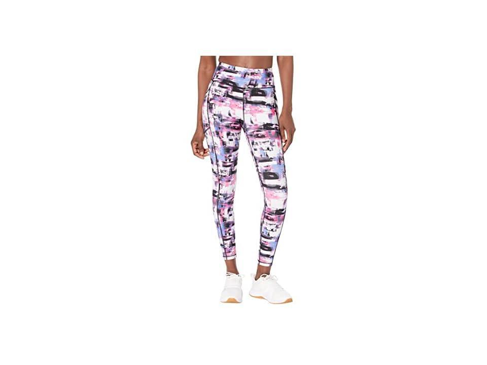 DKNY High-Waist 7/8 Tights w/ Pockets (Lake Blurred Lights) Women's Clothing Product Image