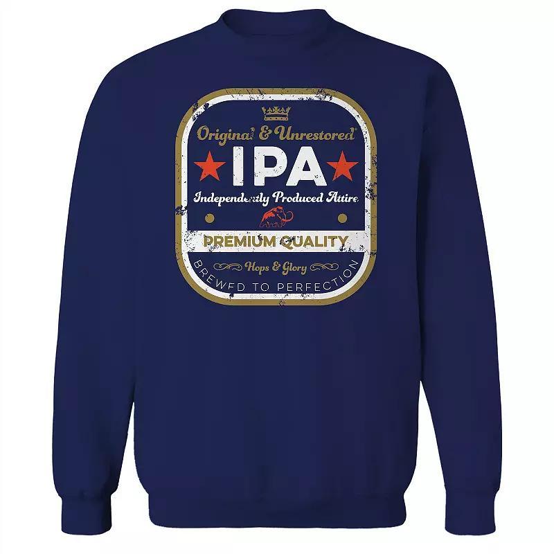 Mens IPA Fleece Graphic Sweatshirt Blue Product Image