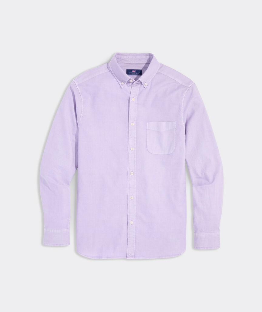 Garment-Dyed Oxford Solid Shirt Product Image