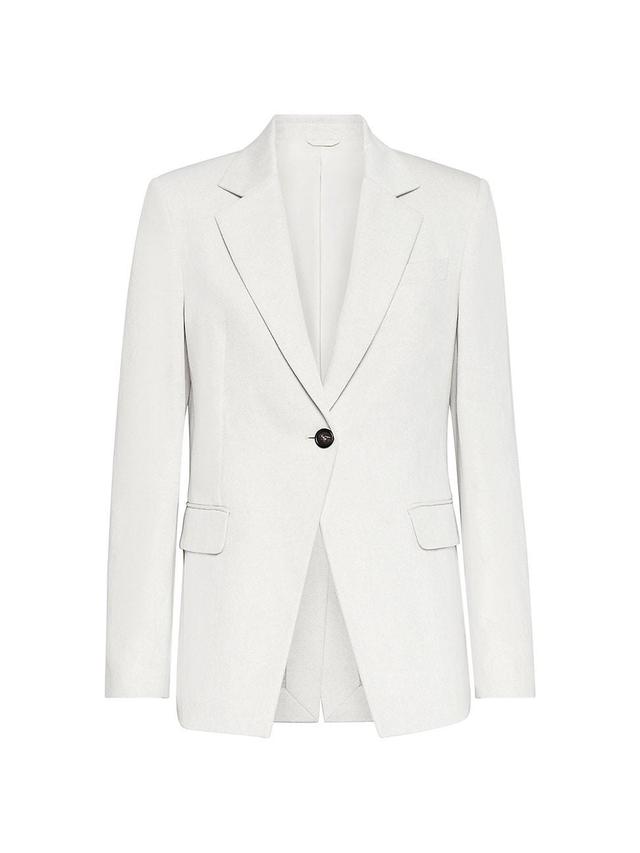 Womens Cotton And Linen Gabardine Blazer Product Image