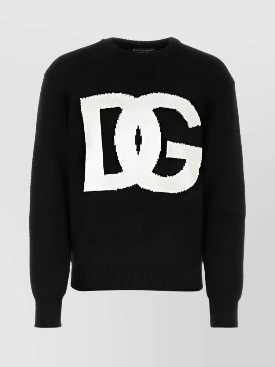 Distressed Logo Sweater In Black Product Image