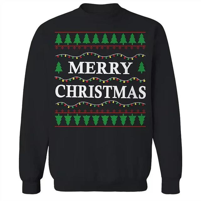 Mens Merry Tree Christmas Sweater Graphic Sweatshirt Product Image