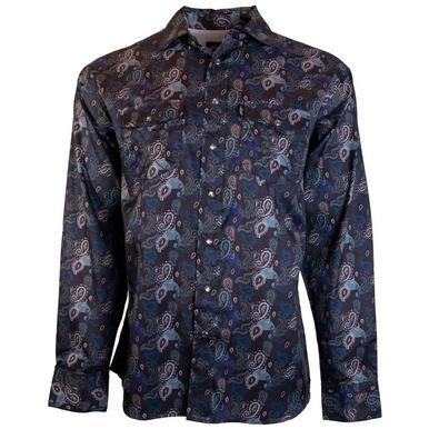 Hooey® Men's L/S Black Paisley Sol Pearl Snap Shirt Product Image