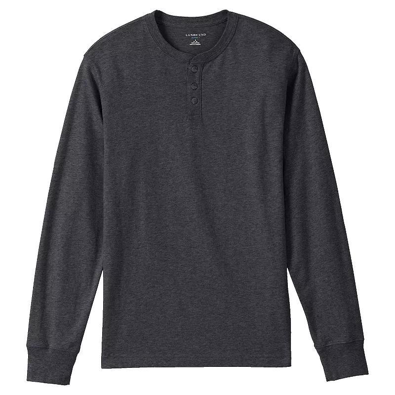 Mens Lands End Super-T Henley Radiant Blue Product Image