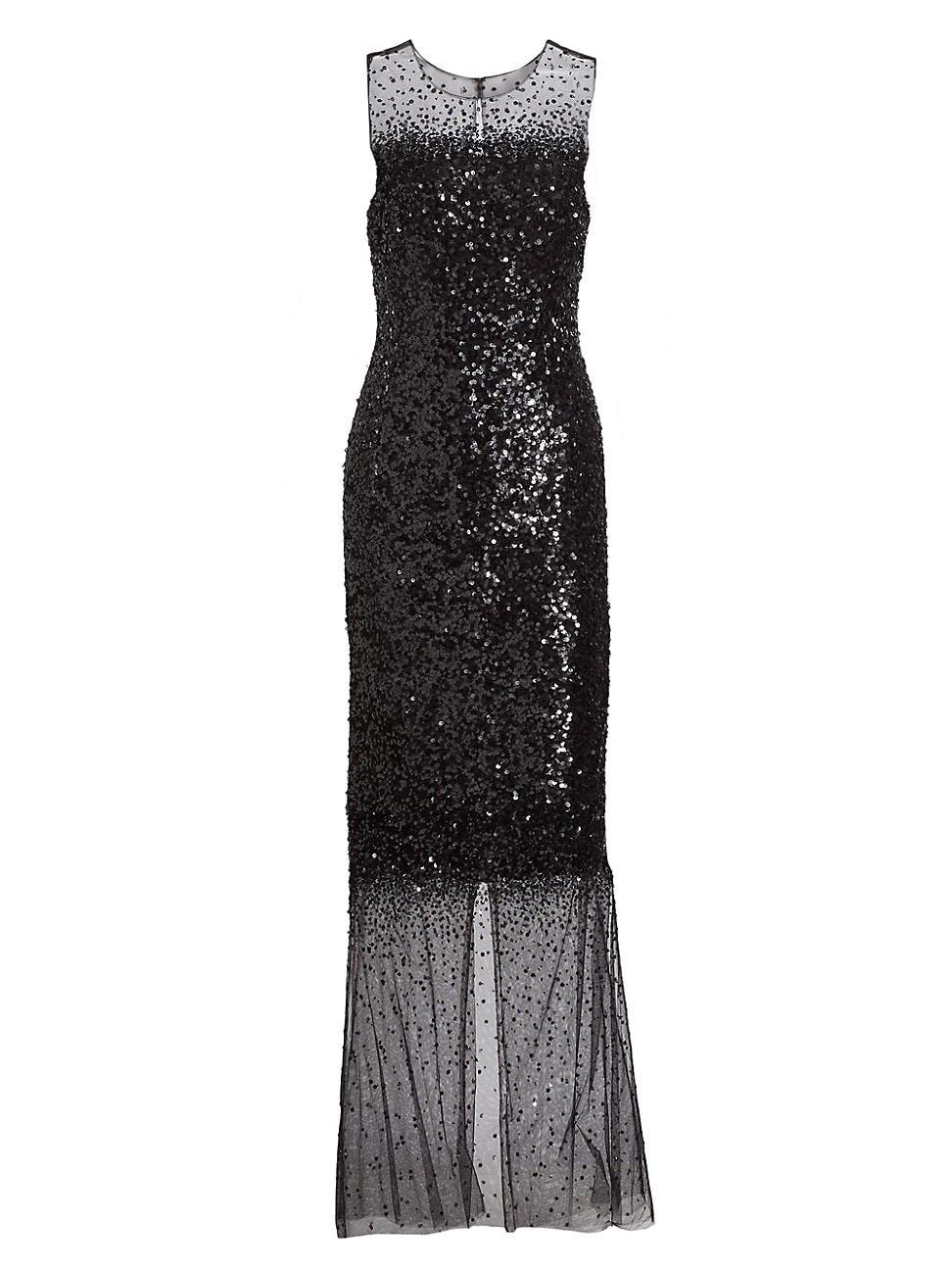 Womens Candida Sequined Tulle Gown product image