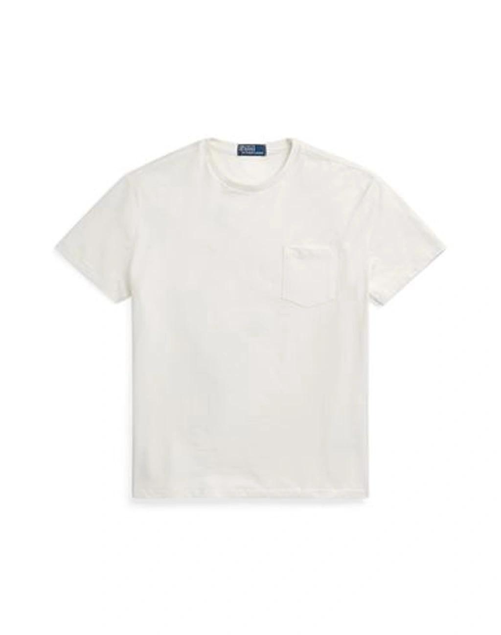 POLO RALPH LAUREN Classic Fit Jersey Pocket T-shirt Man T-shirt Ivory Size Xs Cotton In White Product Image