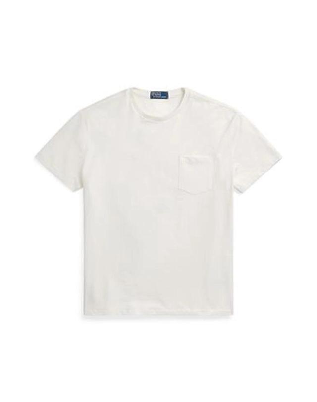 POLO RALPH LAUREN Classic Fit Jersey Pocket T-shirt Man T-shirt Ivory Size Xs Cotton In White Product Image