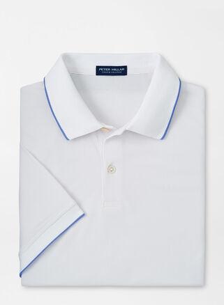 Peter Millar Mens Encore Performance Mesh Polo | Color: White | Size: S Product Image