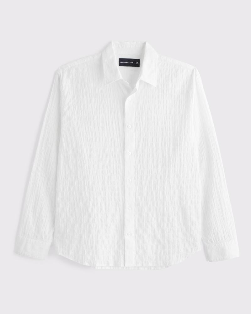 Textured Button-Up Shirt Product Image