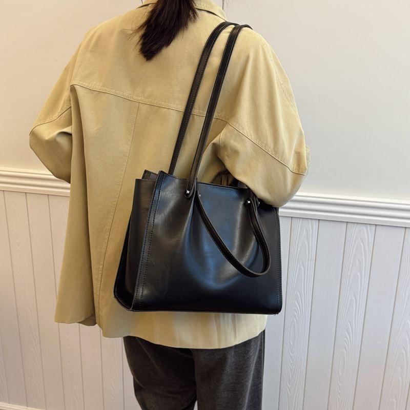 Faux Leather Tote Bag product image