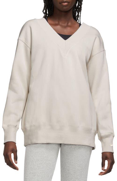 Women's Nike Sportswear Phoenix Fleece Oversized V-Neck Sweatshirt Product Image