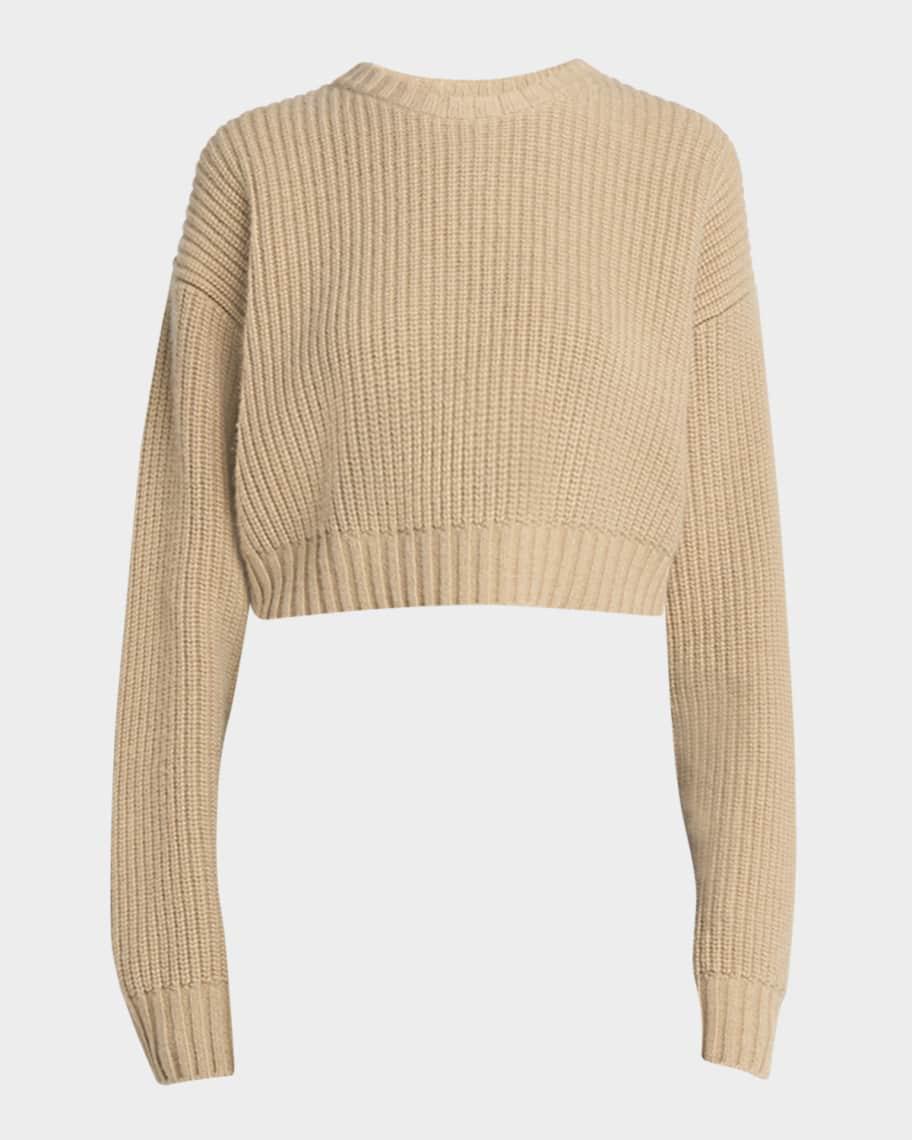 Ribbed Wool Cashmere Cropped Sweater product image